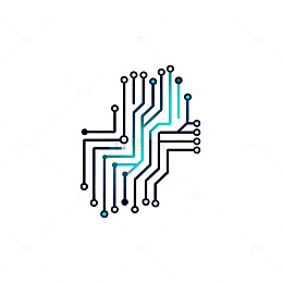 科技风格电路板图形设计元素