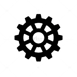 简约风格齿轮图标矢量设计元素