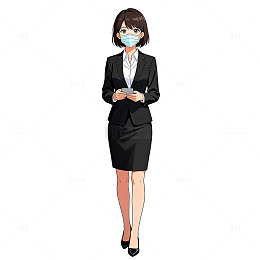 职业女性卡通形象设计素材