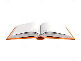 橙色封面打开书本设计素材