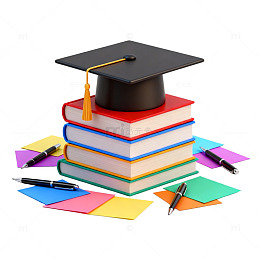 学术元素学习用品插画