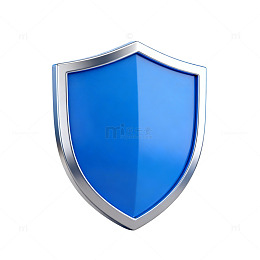 蓝色盾牌图标设计素材