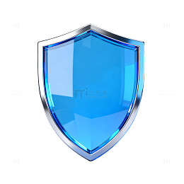 蓝色水晶盾牌设计元素