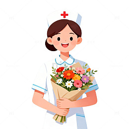 卡通护士插画素材