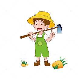 五一劳动节农民插画