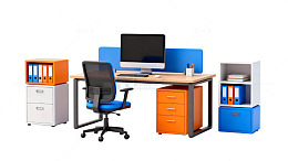 现代办公家具配置3D模型