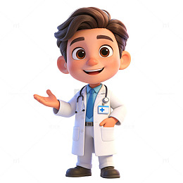 3D风格男医生形象元素