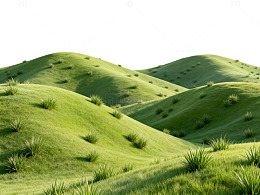 绿色丘陵风光自然风景画