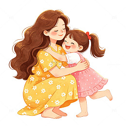 温馨卡通插画素材