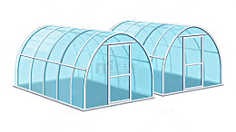 塑料温室大棚插画设计素材