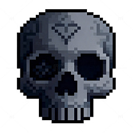 像素骷髅图标设计元素