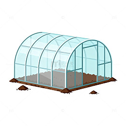 透明温室插画