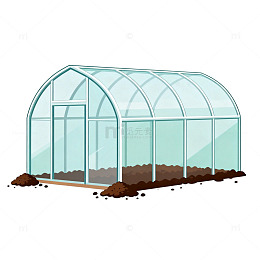 透明温室插画素材
