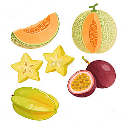 水果主题卡通立体简约