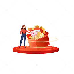 矢量理财金融服务元素