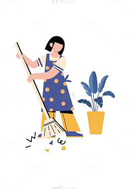 矢量打扫卫生元素