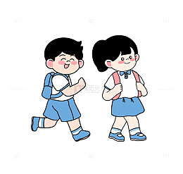 开心去上学男孩女孩元素