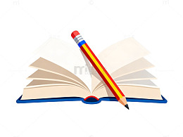 简约学习用品插画