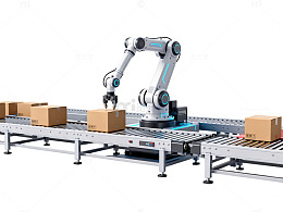 智能机械臂分拣包裹科技图