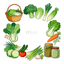 蔬菜插画设计素材