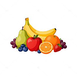 卡通水果插画设计元素