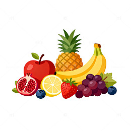 卡通水果插画设计素材