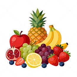 卡通水果插画设计素材