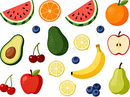卡通水果插图设计元素