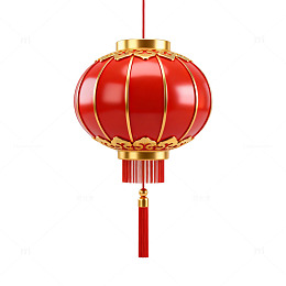 红色中国结新年装饰图案设计元素