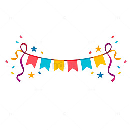 欢庆节日彩旗装饰图案