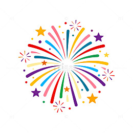 绚丽烟花节日庆典图案