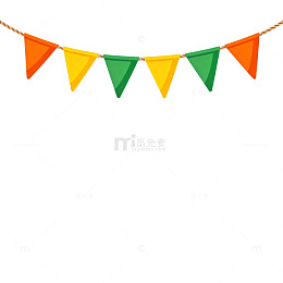 节日庆典三角旗装饰图案