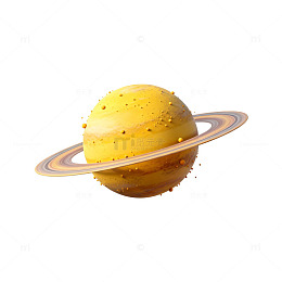 卡通风格行星插画