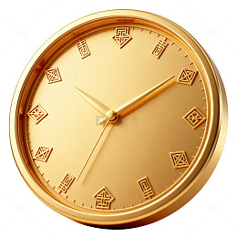 金色时尚精致钟表