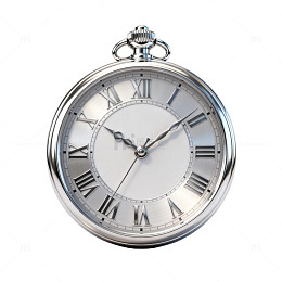 银色怀表精美时钟
