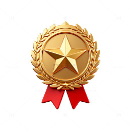金色奖章荣誉徽章图标