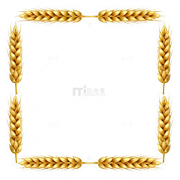 麦穗边框设计素材