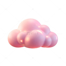 卡通粉色云朵创意设计元素