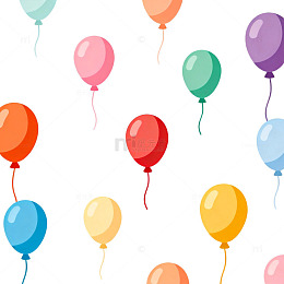 彩色气球卡通图案背景