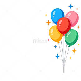 彩色气球庆祝节日矢量素材