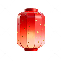 红色中国灯笼装饰元素