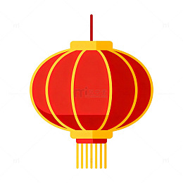 中国风红色灯笼图案元素