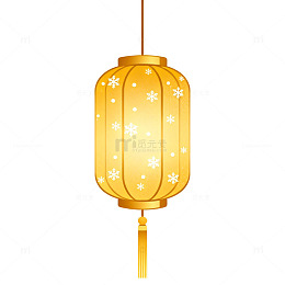 金色中式灯笼插画素材