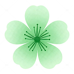 清新水彩四叶草图案