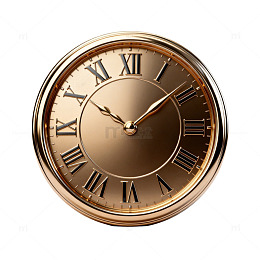 复古金色罗马数字时钟