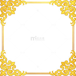 金色华丽边框装饰图案