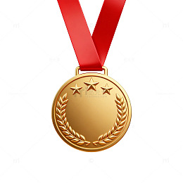 金色奖牌矢量图设计元素