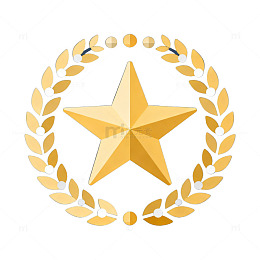 金色奖牌徽章荣誉图标设计元素