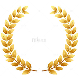 金色荣耀花环矢量图