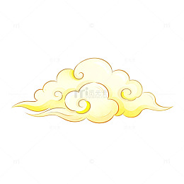 中国风云纹图案插画